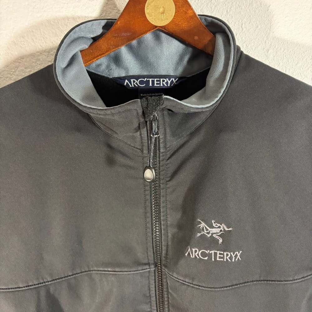 Arc'teryx Soft Shell Vest Size XL Black Full Zip Up